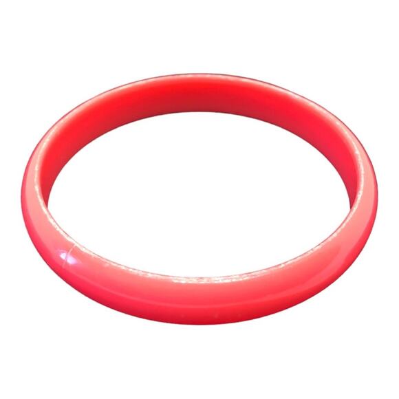 3 Bohemian Peach Pink Coral Plastic/Acrylic Bangle Bracelets - Picture 5 of 7